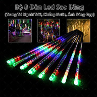 Bộ Đèn Led Sao Băng KhoNCC Hàng Chính Hãng - Treo Trên Cao Đủ Màu 8 Ống 50 Cm - Chống Nước Để Ngoài Trời - KLM-8LSB5T