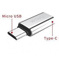 Bộ Chuyển Đổi Wiwu OTG Micro USB To Type-C Cho Các Điện Thoại Phổ Thông Chất Liệu Hợp Kim Nhôm Cao Cấp - Hàng Chính Hãng