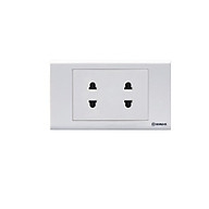 Ổ cắm đôi 2 chấu – S18