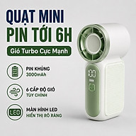 Quạt Cầm Tay Mini Kachi MK441 - Pin Khủng 3000mAh, Màn Hình LED Hiển Thị, 6 Cấp Độ Gió (Bảo Hành 18 Tháng) - hàng chính hãng