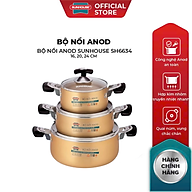 Bộ nồi Anod Sunhouse SH6634N