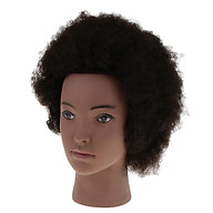 Black Afro Practice Training Head Hair Salon Model Hairstyle Mannequin Doll thumbnail