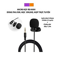 Micro Cài Áo Dùng Cho Wireless Go, Máy Ảnh, Máy Quay Phim Mic Microphone Mic Thu Âm Chân 3.5mm Dành Cho Điện Thoại, Máy Quay, Máy Trợ Giảng - Hàng Nhập Khẩu