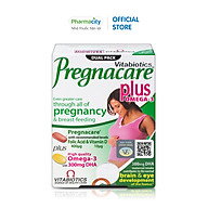 Viên bổ sung vitamin và khoáng chất Vitabiotics Pregnacare Plus Omega 3 tăng cường sức khỏe cho phụ nữ mang thai và cho con bú (Hộp 56 viên)