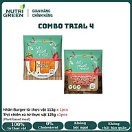 Combo trial 4 thịt thực vật thuần chay ( Nhân burger + Thịt chiên xù) - Let s plant meat - plant based meat thumbnail