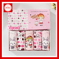 Quần lót bé gái set 5 chiếc, quần chíp bé gái kháng Khuẩn hàng xuất Hàn Quốc dành cho bé từ 3-10 tuổi 100% Cotton