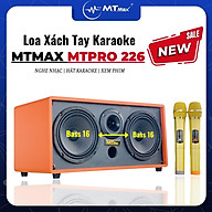 Loa Di Động Xách Tay MTPRO 226 – Công Suất Lớn 150W, Bass Đôi 16cm, 10 Nút Chỉnh Âm Cao Cấp, Đi Kèm Micro, Bảo Hành 1 Năm, Hàng Chính Hãng