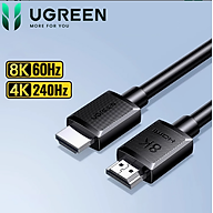 Cáp HDMI 2.1 dài 1M Ugreen 45430 48Gbps 8K@60Hz 4K@240Hz, HDCP 2.2&2.3 eARC HDR - Hàng Chính Hãng
