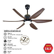 Siêu Sales QUẠT TRẦN AZP- 6 CÁNH NHỰA, CÔNG XUẤT 65W, CÓ REMOTE- Hàng Nhập Khẩu
