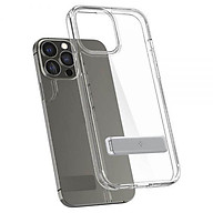 Ốp lưng SPIGEN Ultra Hybrid S Crystal Clear For iPhone 14/ 14 Plus/ 14 Pro/ 14 Pro Max viền benzel có chân đế dựng máy Hàng Chính Hãng
