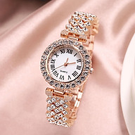 Đồng hồ nữ Hasher đeo tay máy cơ tự động gồm lắc tay dây chuyền đính đá thumbnail