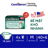 Tã dán người lớn Confidence Classic Day Khô Thoáng Thấm Hút M/L 40+6 miếng