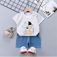 Đồ bộ bé trai, bé gái tay ngắn mặc nhà, đi chơi, bộ quần áo cho bé họa tiết dễ thương từ 9-20kg (SG-179)