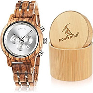 BOBO BIRD Women Wooden Watches Luxury Wood Metal Strap Chronograph & Date thumbnail