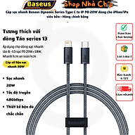 Cáp sạc nhanh Baseus Dynamic Series Type C to IP PD 20W dùng cho iPhon/iPa siêu bền - Hàng chính hãng