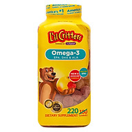 Kẹo dẻo L il Critters bổ sung Omega-3 EPA, DHA & ALA cho trẻ (220 Viên) - Nhập khẩu Mỹ thumbnail