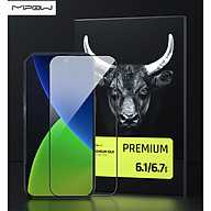 Miếng Kính Cường Lực cho iPhone 14 / 14 Plus / 14 Pro / 14 Pro Max Hiệu MIPOW KINGBULL PREMIUM SILK HD 2.7D Cao Cấp - Hàng Chính Hãng