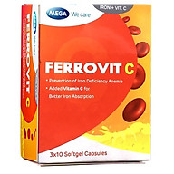 Thực phẩm bảo vệ sức khỏe Ferrovit C Hộp 3 vỉ x 10 viên thumbnail