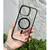 Ốp lưng cho iPhone 16 Pro Max, iPhone 16 Pro hiệu J-CASE hỗ trợ sạc không dây, lưng kính trong không ố, viền màu, mỏng gọn, chống sốc cao cấp - Hàng nhập khẩu.