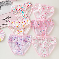 set 12 chip cotton hoạ tiết bé gái