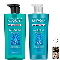 Cặp dầu gội xả Kerasys Advanced Ampoule Moisture dưỡng ẩm cho tóc khô xơ Hàn Quốc (2x600ml) tặng kèm móc khóa thumbnail