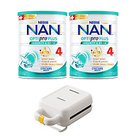 Bộ 2 Lon Sữa bột Nestlé NAN OPTIPRO PLUS 4 1500g/lon với 5HMO Giúp tiêu hóa tốt + Tăng cường đề kháng Tặng Máy nướng bánh mì Gaabor​​ - Bé 2-6 tuổi