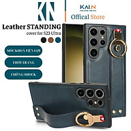 Ốp Lưng Case Dành Cho Samsung Galaxy S23 Ultra, Kai.N Leather Standing Cover, Kèm Dây Da - HÀNG CHÍNH HÃNG