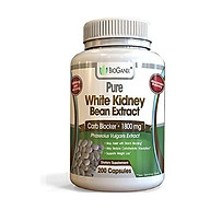 Pure White Kidney Bean Extract 1800mg Serving 200 Capsules Best Carb and thumbnail