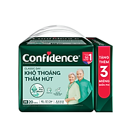 Tã dán người lớn Confidence Classic Day khô thoáng thấm hút size M gói 20+3 miếng