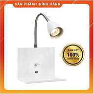 Đèn tường, đèn đọc sách, đèn rọi Markslojd Logi, tích hợp tích hợp công tắc điều chỉnh độ sáng và cổng sạc Micro usb, màu trắng