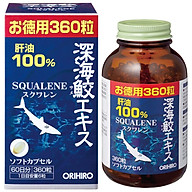 Thực phẩm bảo vệ sức khỏe viên uống Dầu gan cá mập Orihiro Squalene Nhật thumbnail