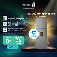 |SP MỚI 2025| Tủ lạnh Hisense Inverter 249 lít RT328N4EBND Kháng khuẩn Khử mùi, Bảo hành 3 năm - HÀNG CHÍNH HÃNG