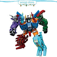 Hộp 6 bộ đồ chơi lắp ráp Robot biến hình - Khủng long (553 chi tiết) Qman 1414