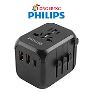 Ổ cắm điện Philips Travel Extension Socket 2USB 1Type-C PD20W SPN3351 - Hàng chính hãng