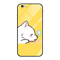 Ốp lưng kính cường lực cho iPhone 6 Plus /6s Plus Nền Cún Ngủ Ngon - Hàng Chính Hãng
