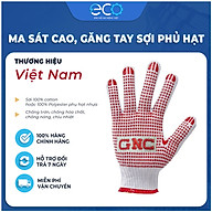 Găng tay bảo hộ sợi phủ hạt nhựa 70g sợi cao cấp chống trơn trượt độ bám cao