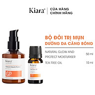 Bộ đôi Chấm mụn Tea Tree Oil 10ml và Kem dưỡng ẩm phục hồi da Kiara Natural Glow & Protect 50ml thumbnail