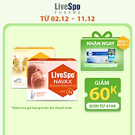 Combo Hộp nước muối sinh lý bào tử lợi khuẩn LiveSpo Navax Kids 5 ống x 5ml và Hộp Livespo Navax chuyên dụng 4 ống x 5ml thumbnail