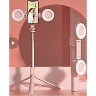 Gậy selfie chụp ảnh, livestream quay video, có 2 đèn fill light, tự sướng du lịch, điều khiển từ xa 10 mét lướt tiktok, ứng dụng mạng xã hội - Hàng chính hãng
