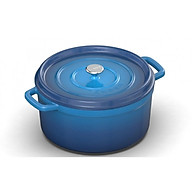 Nồi gang đúc tráng men Arber model NG22MX dung tích 3L màu xanh biển đep mắt hàng Đức chính hãng.