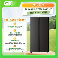 Tủ lạnh Aqua AQR-S682XA(BL) Inverter 646 lít - Hàng chính hãng - Chỉ giao HCM