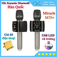 Micro Karaoke Bluetooth Miracle M75+ Hàn Quốc - Bản nâng cấp của Mic Magicsing MP30 - Cực Hay Kèm Quà Tặng Khuyến Mãi - HÀNG CHÍNH HÃNG thumbnail