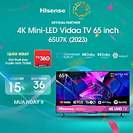 Smart Tivi ULED Hisense 4K 55 inch 55U7K tìm kiếm bằng giọng nói có tiếng Việt, bảo hành 3 năm - HÀNG CHÍNH HÃNG