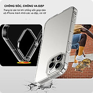 Ốp lưng cho iPhone 14 promax/ 13 promax/ 12 promax/ 11 promax/ Xsmax/ XS/ 8plus/ 7plus trong suốt chống sốc đệm khí cao cấp - hàng chính hãng