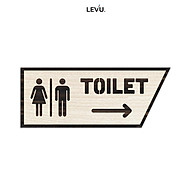 Bảng chỉ hướng toilet LEVU TL27S bằng gỗ khắc laser décor khu vực nhà vệ thumbnail