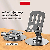 Giá đỡ điện thoại bằng kim loại xoay 360° có thể gấp gọn, chân đế vững chắc - Hàng Nhập Khẩu
