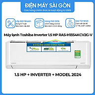Máy lạnh Toshiba Inverter 1.5 HP RAS-H13S4KCV2G-V - Hàng chính hãng (chỉ giao HCM) - TỰ LÀM SẠCH - KHÁNG KHUẨN KHỬ MÙI - LỌC BỤI MỊN