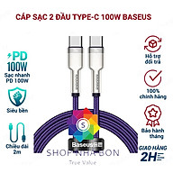 Cáp sạc Baseus Type C 100W, Cáp sạc siêu nhanh 100W Baseus Metal Data Cable Type C to Type C (100W) - Hàng nhập khẩu