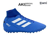Giày đá bóng nam cỏ nhân tạo MTC 3 sọc Xanh Dương cao cổ thể thao thời trang chính hãng - MT003 thumbnail