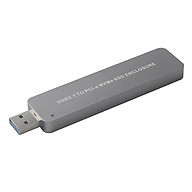 M.2 NVME to USB 3.0 Adapter M2 NGFF PCIE SSD Adapter Card Portable Hard Drive Enclosure Plug & Play - Silver thumbnail